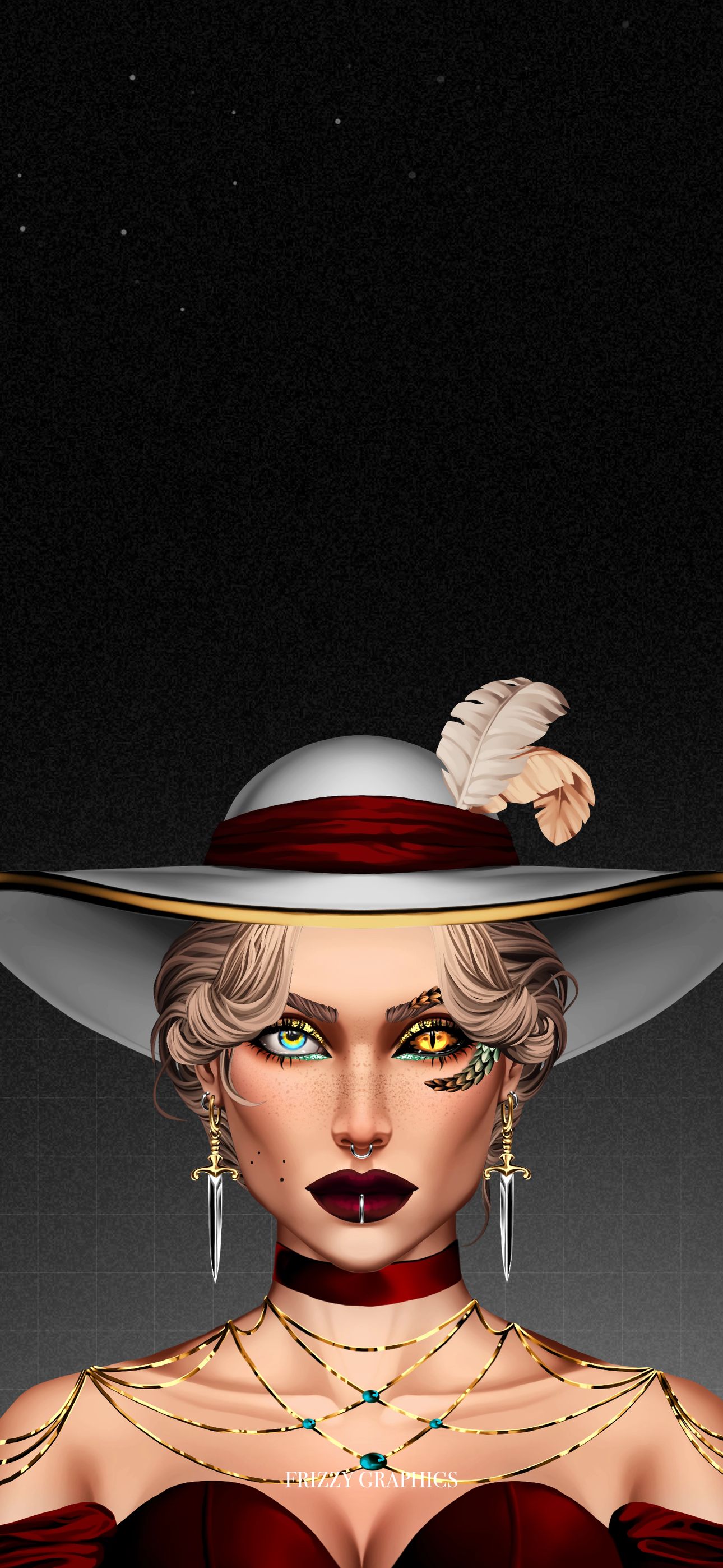 Frizzy Characters mobile phone wallpaper